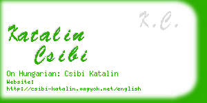 katalin csibi business card